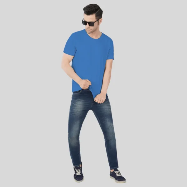 36-2.webp Royal Blue Solid Round Neck tshirt