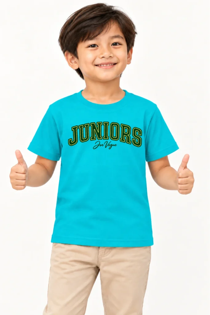 Kids T-Shirt – Teal Color | Joe Vogue Juniors
