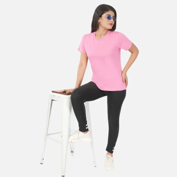 Pink Solid Women TShirts