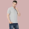 4-5-1.webp Grey HTR Solid Polo Tshirts Men