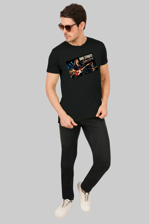 Black Round Neck T-Shirt – Dire Straits Sultans of Swing
