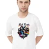 White Oversized T-Shirt – Prism Rock Legends Graphic