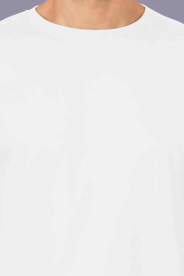 4-9.webp White Solid Round Neck Tshirts