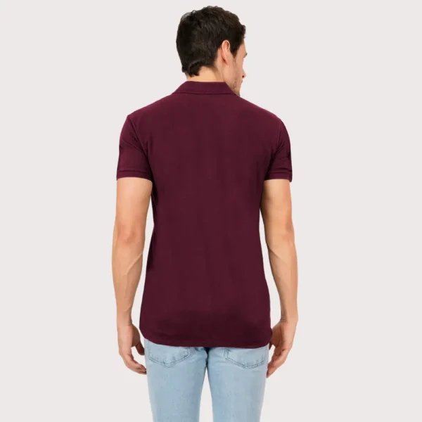 Maroon Solid Polo Tshirt