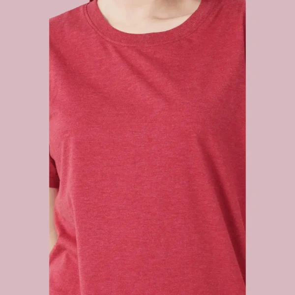 Cardinal HTR  Solid Women FreeSize Tshirt