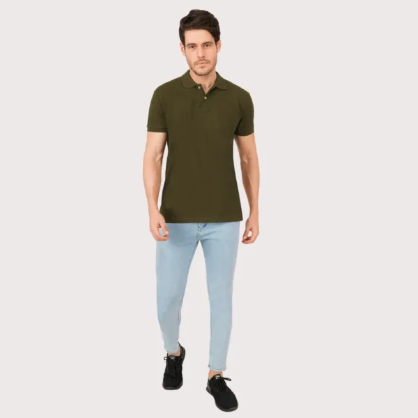 4-copy4-1.webp Olive Green Solid Polo Tshirts