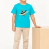 42 (2) Kids T-Shirt – Teal Color | Spinning Top – Joe Vogue Juniors