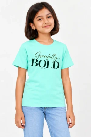 Kids T-Shirt – Mint | Gracefully Bold – Joe Vogue Juniors