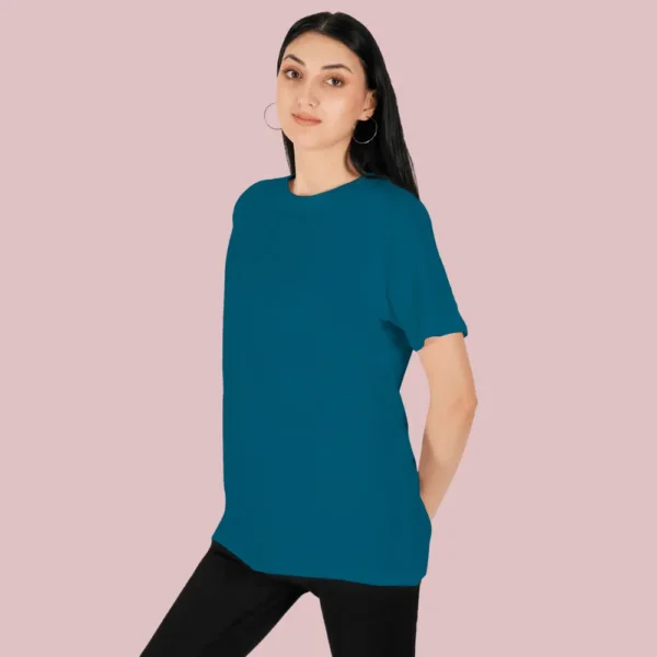 42.webp Petrol Blue Women Freesize Tshirt