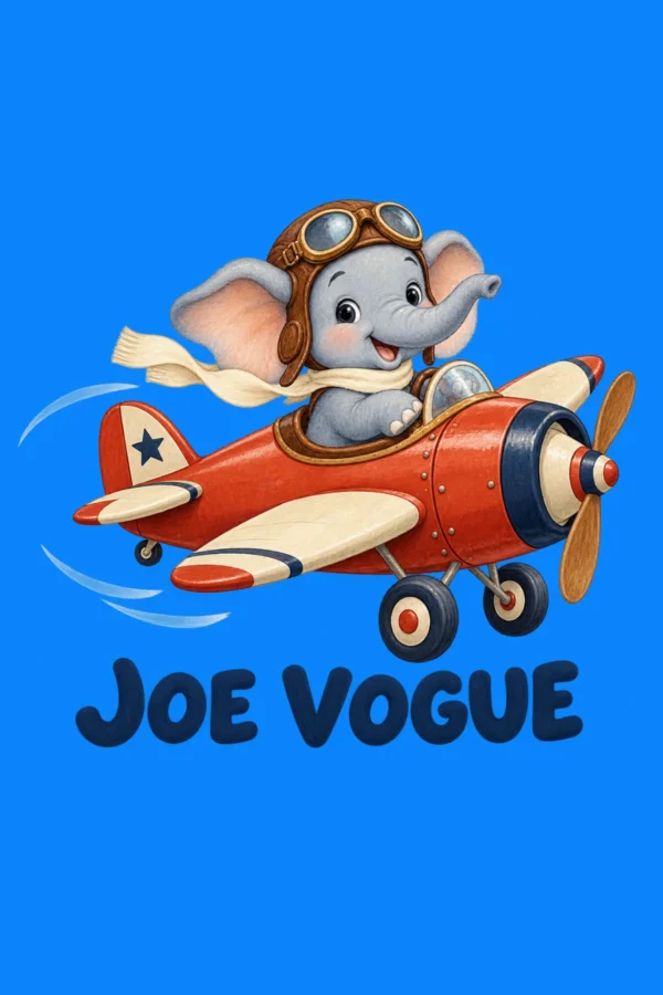 46 (1) Kids T-Shirt – Royal Blue Color | Flying Elephant – Joe Vogue Juniors