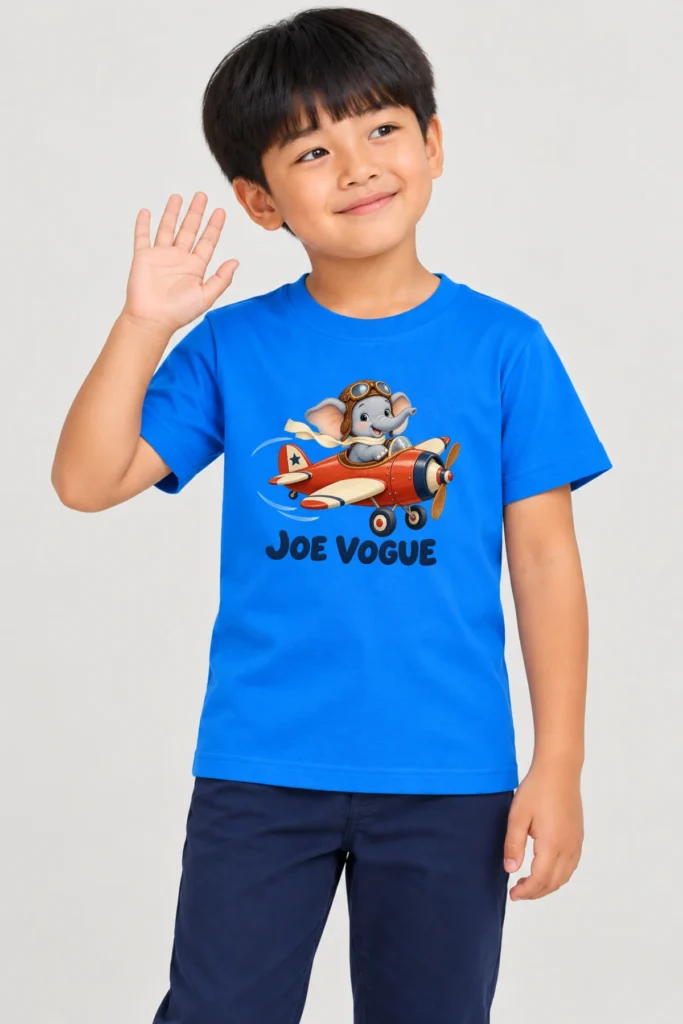 Kids T-Shirt – Royal Blue Color | Flying Elephant – Joe Vogue Juniors