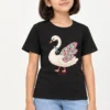 Kids T-Shirt – Black | Swan Garden – Joe Vogue Juniors