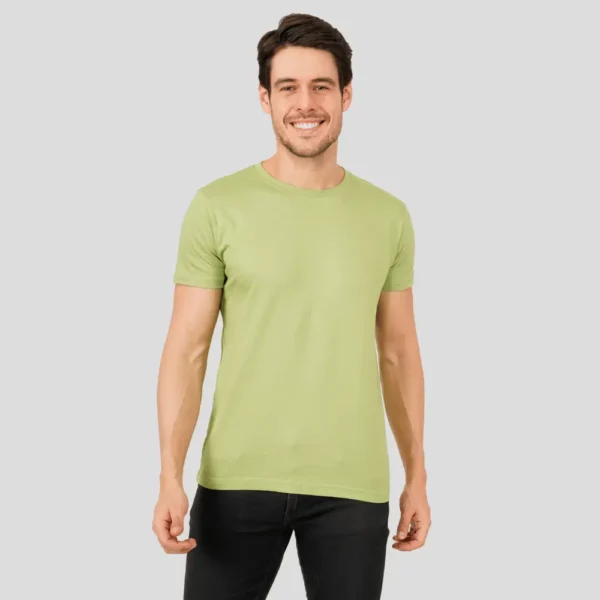 5-1-3.webp Kiwi Green Solid Round Neck Tshirt
