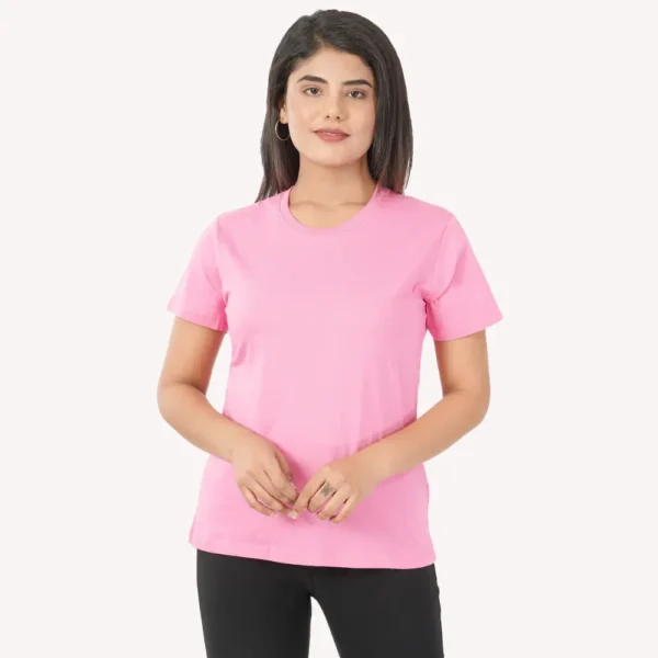 Pink Solid Women TShirts