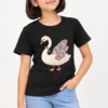 Kids T-Shirt – Black | Swan Garden – Joe Vogue Juniors