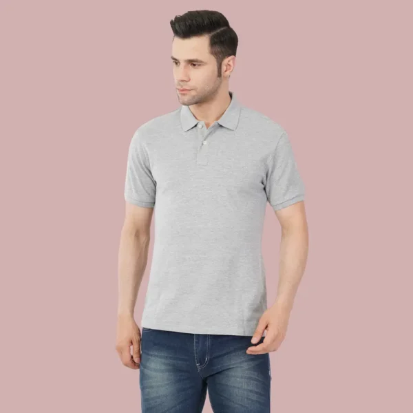 6-5.webp Grey HTR Solid Polo Tshirts Men