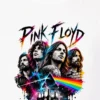 White Oversized T-Shirt – Prism Rock Legends Graphic