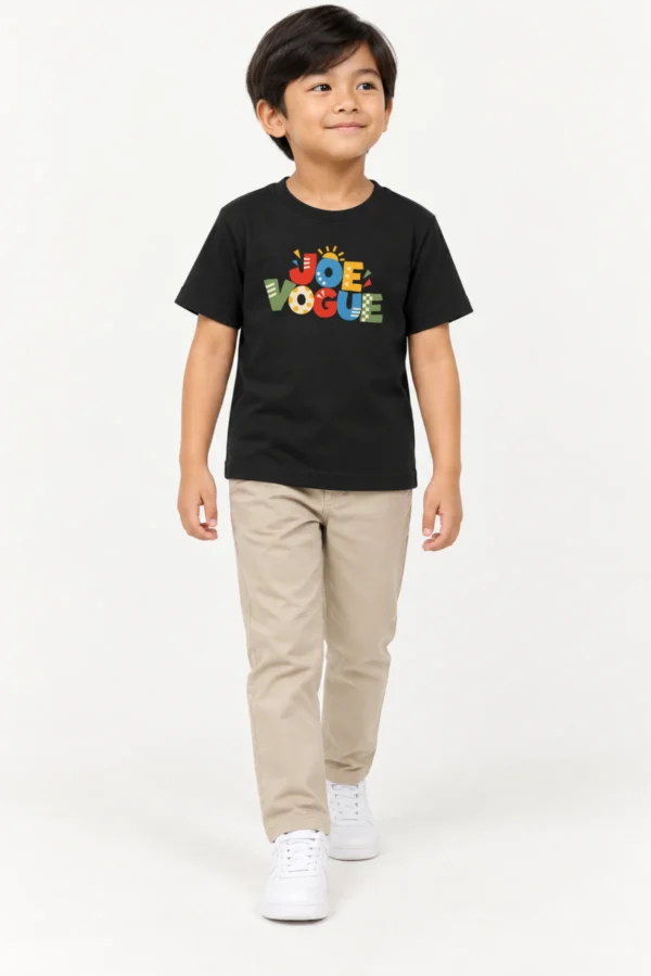 6 (9) Kids T-Shirt – Black Color | Joe Vogue
