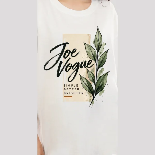 Joe Vogue Women’s White Oversized T-Shirt — Simple Better Brighter