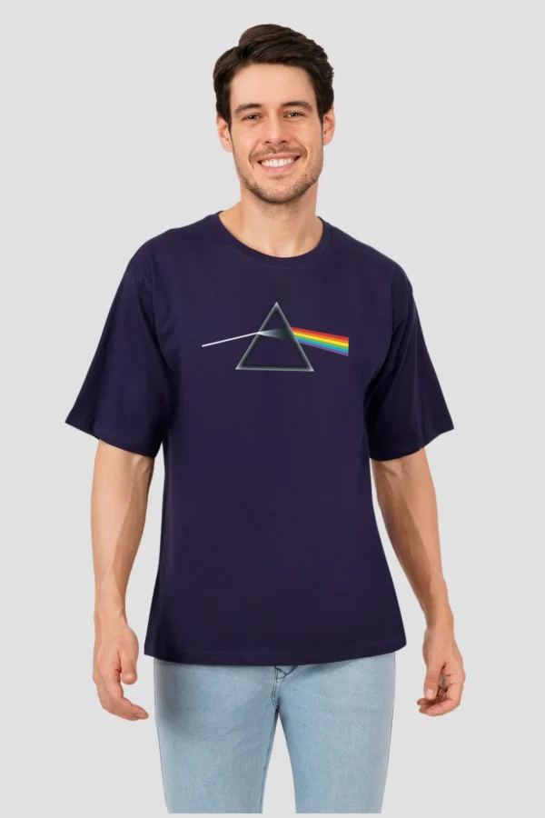 Navy Blue Oversized T-Shirt – Prism Spectrum