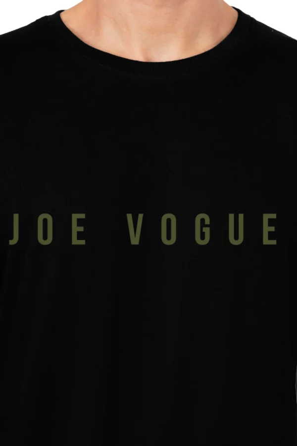 Joe Vogue Black Oversized T-Shirt — Minimal Wordmark