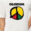 7 (7) White Oversized T-Shirt – Olodum Peace Symbol