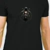 Black Round Neck T-Shirt – Midnight Rider Graphic