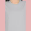 Grey HTR Solid Women Tshirt