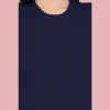 90-1-1.webp Navy Blue Solid Women Tshirts