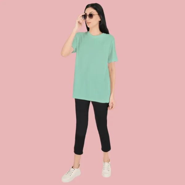 92-1.webp Mint Solid Women FreeSize Tshirt