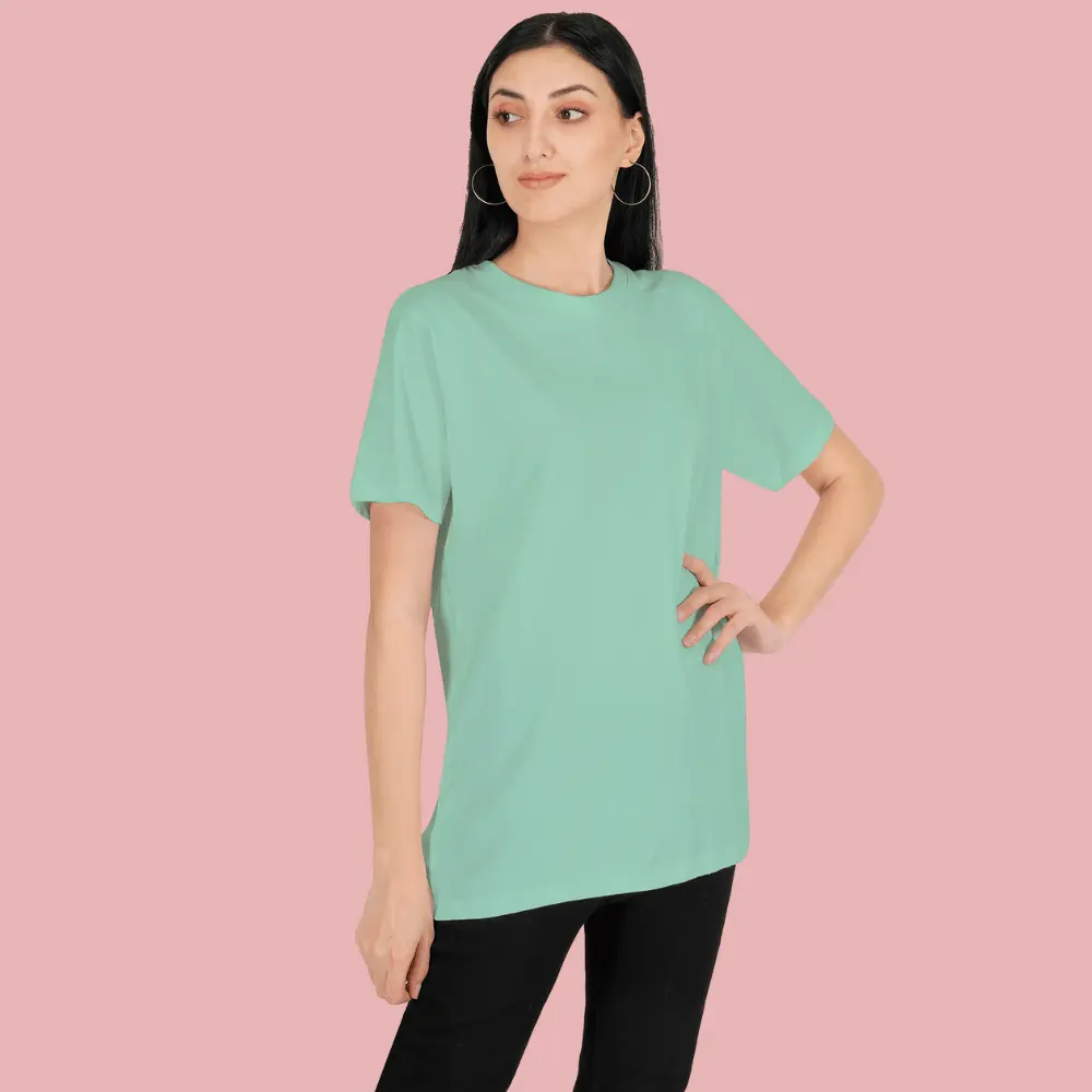 Mint Solid Women FreeSize Tshirt