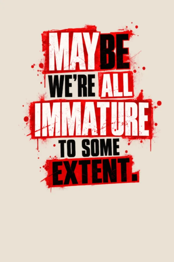 Off-White Oversized T-Shirt – Maybe We’re All Immature