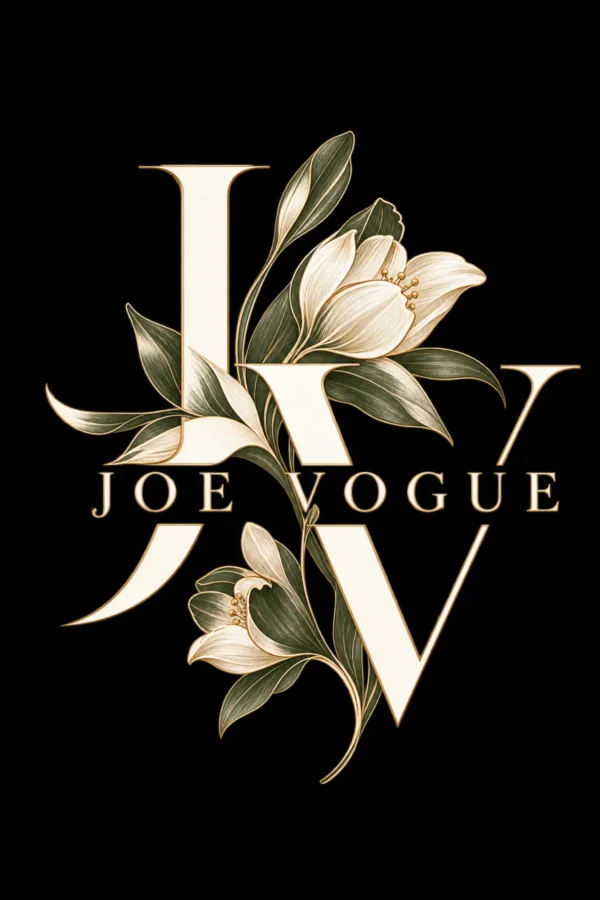 Black Women’s Free-Size T-Shirt – Joe Vogue Floral Monogram