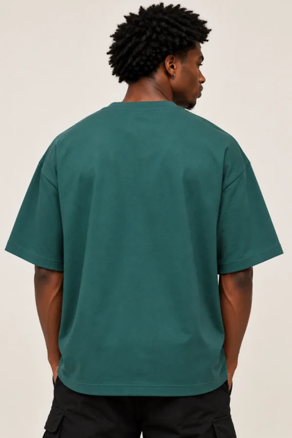 Forest Green Oversized T-Shirt Back View Forest Green Oversized T-Shirt – Say What Again Graphic