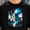 JOE VOGUE Graphic T-Shirt Close-Up Joe Vogue Black Oversized T-Shirt — Blue Voltage