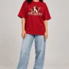 Joe Vogue Women’s Crimson Oversized T-Shirt — Signature JV