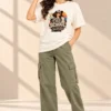 Joe Vogue Women’s Off-White Free Size T-Shirt — Old School