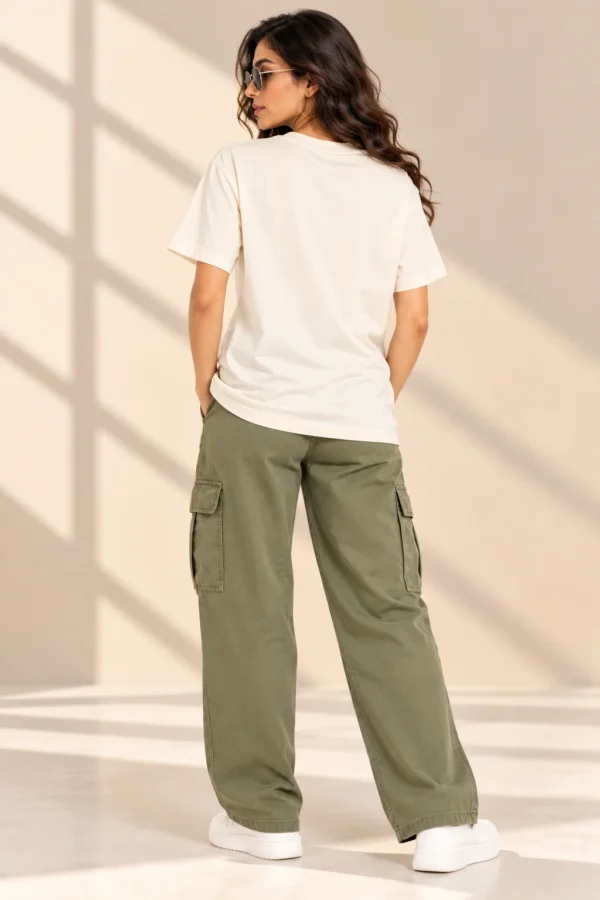 Joe Vogue Women’s Off-White Free Size T-Shirt — Old School