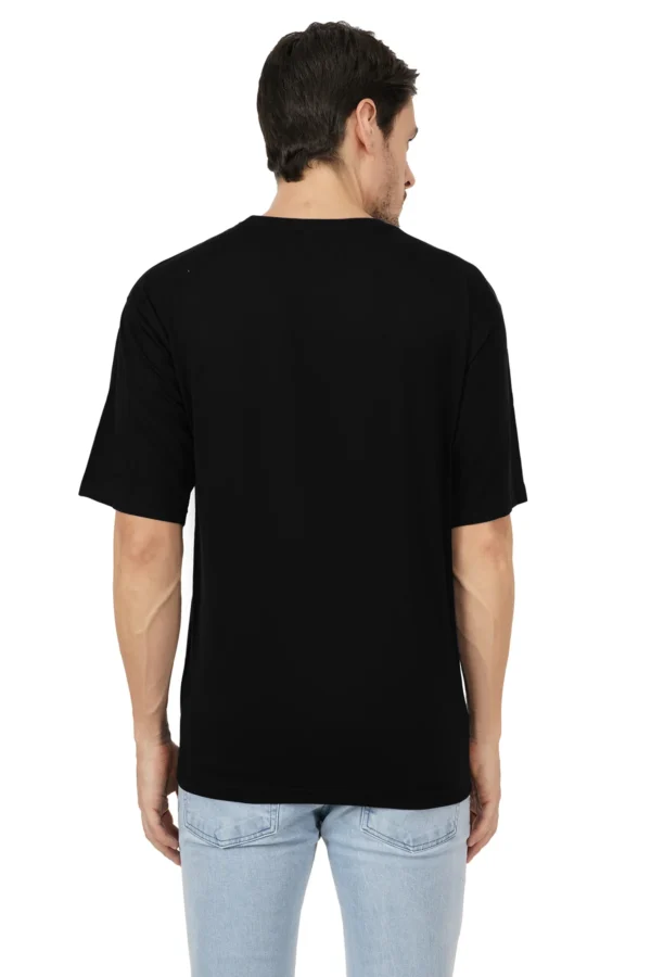 _PSO6250 Joe Vogue Black Plain Oversized T-Shirt