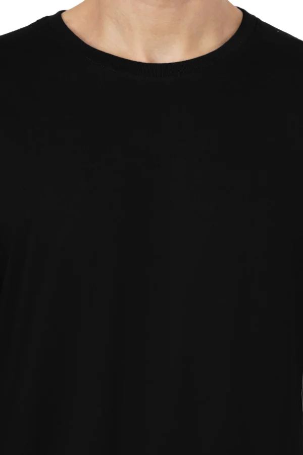 _PSO6252 Joe Vogue Black Plain Oversized T-Shirt