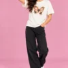 Pink Backdrop Butterfly Fashion Portrait Off-White Women’s Free-Size T-Shirt – Butterfly Art