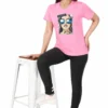 Pink Women’s Cotton Round Neck T-Shirt – Queen Shh Graphic