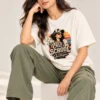 Joe Vogue Women’s Off-White Free Size T-Shirt — Old School