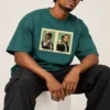 Retro Graphic Tee Streetwear Portrait Forest Green Oversized T-Shirt – Say What Again Graphic