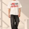 Sunlit Minimalist Graphic Tee Fashion Portrait (2) Off-White Oversized T-Shirt – The World Chico and Everything in It