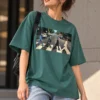 Forest Green Oversized T-Shirt – Abbey Road Music Graphic