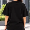 Urban Elegance in Black Joe Vogue Women’s Black Oversized T-Shirt — Simple Better Brighter