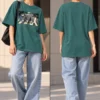 Forest Green Oversized T-Shirt – Abbey Road Music Graphic